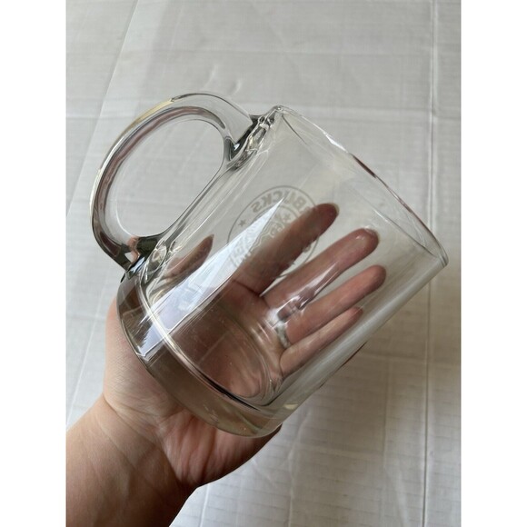 Starbucks Etched Glass Coffee Tea Clear Mug Original Mermaid Siren Logo - Picture 3 of 3